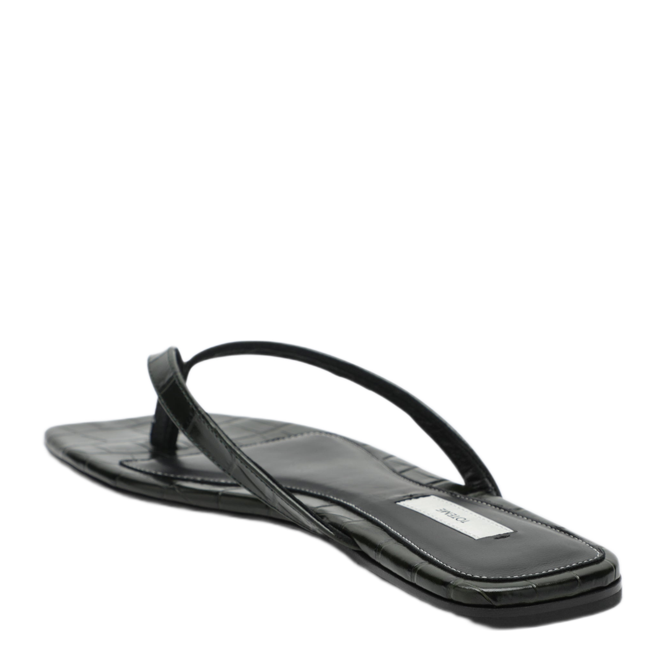 MAYFEYR - Toteme - Crocodile Effect Leather Flip Flops - 243WAS4557LE0076136
