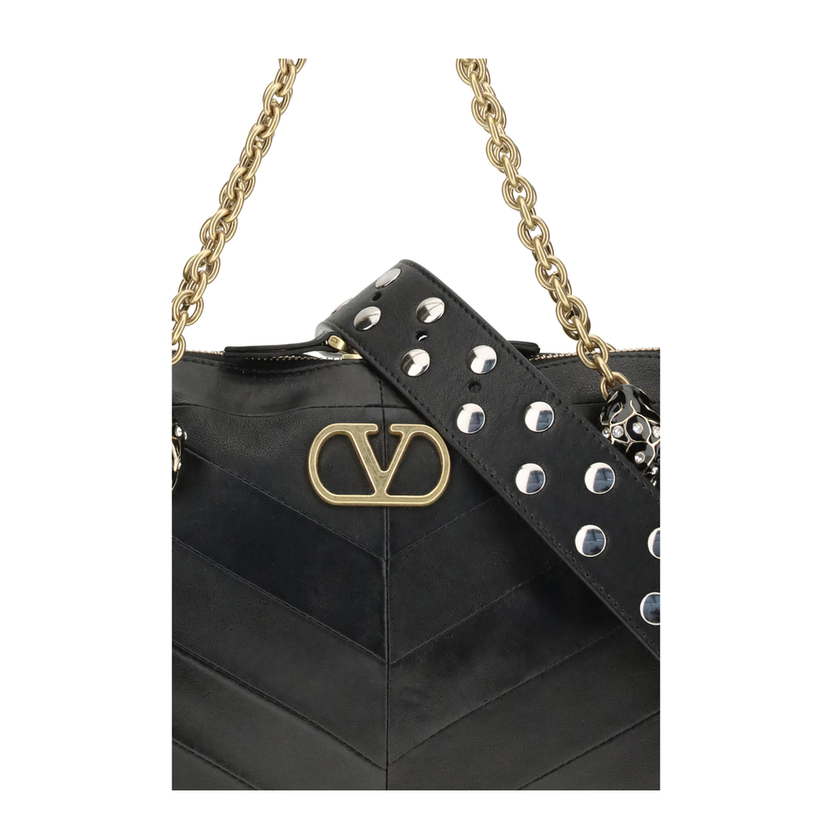 MAYFEYR - Valentino - Medium Panthea Chevron Patchwork Shoulder Bag - 9W0B0S70UYF0NO