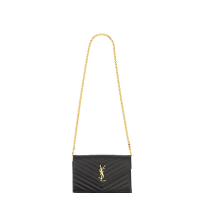 Classic Cassandre Chain Wallet In Grain De Poudre Leather