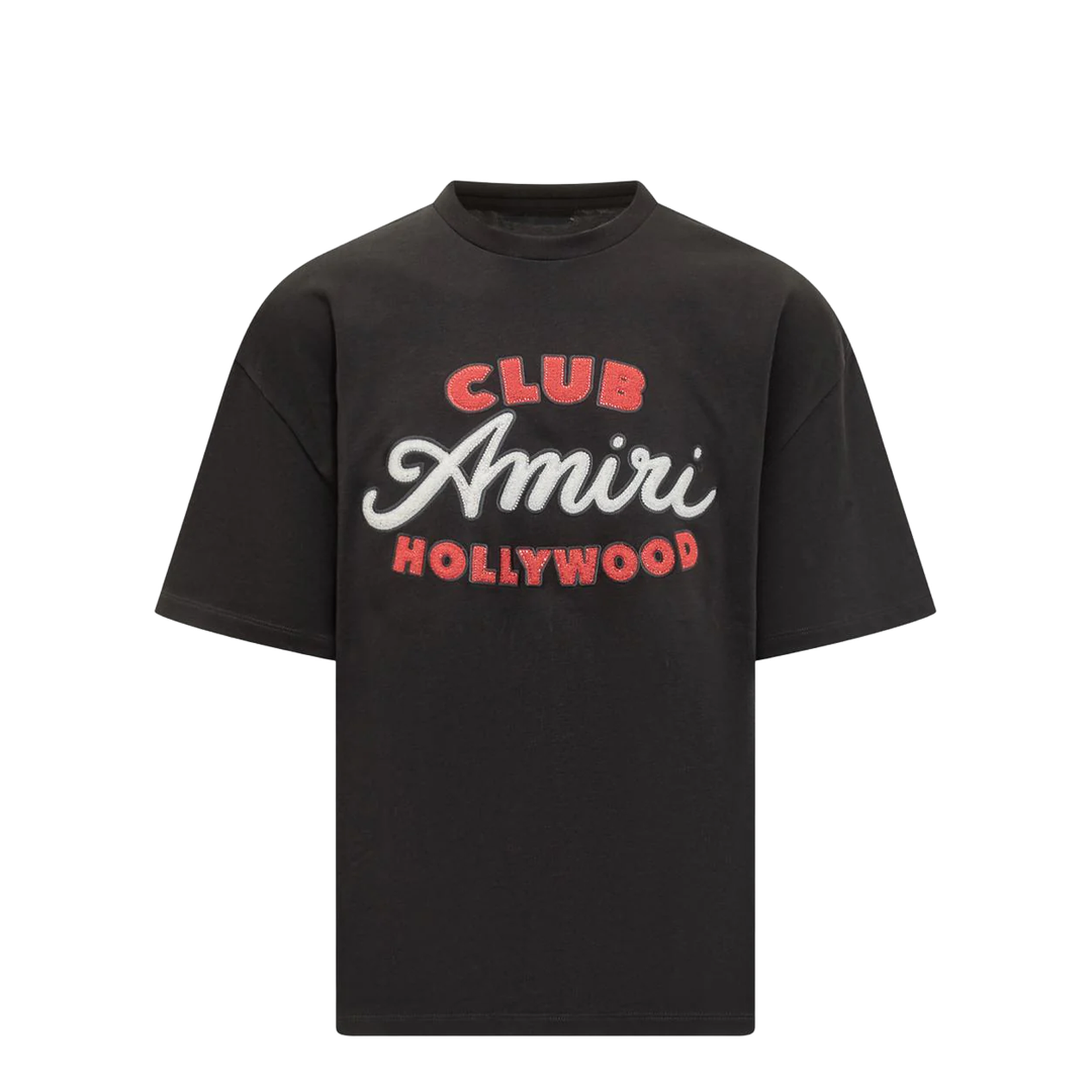 Black Club Hollywood Embroidered T-Shirt