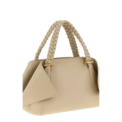Handbag (M) Leather Beige