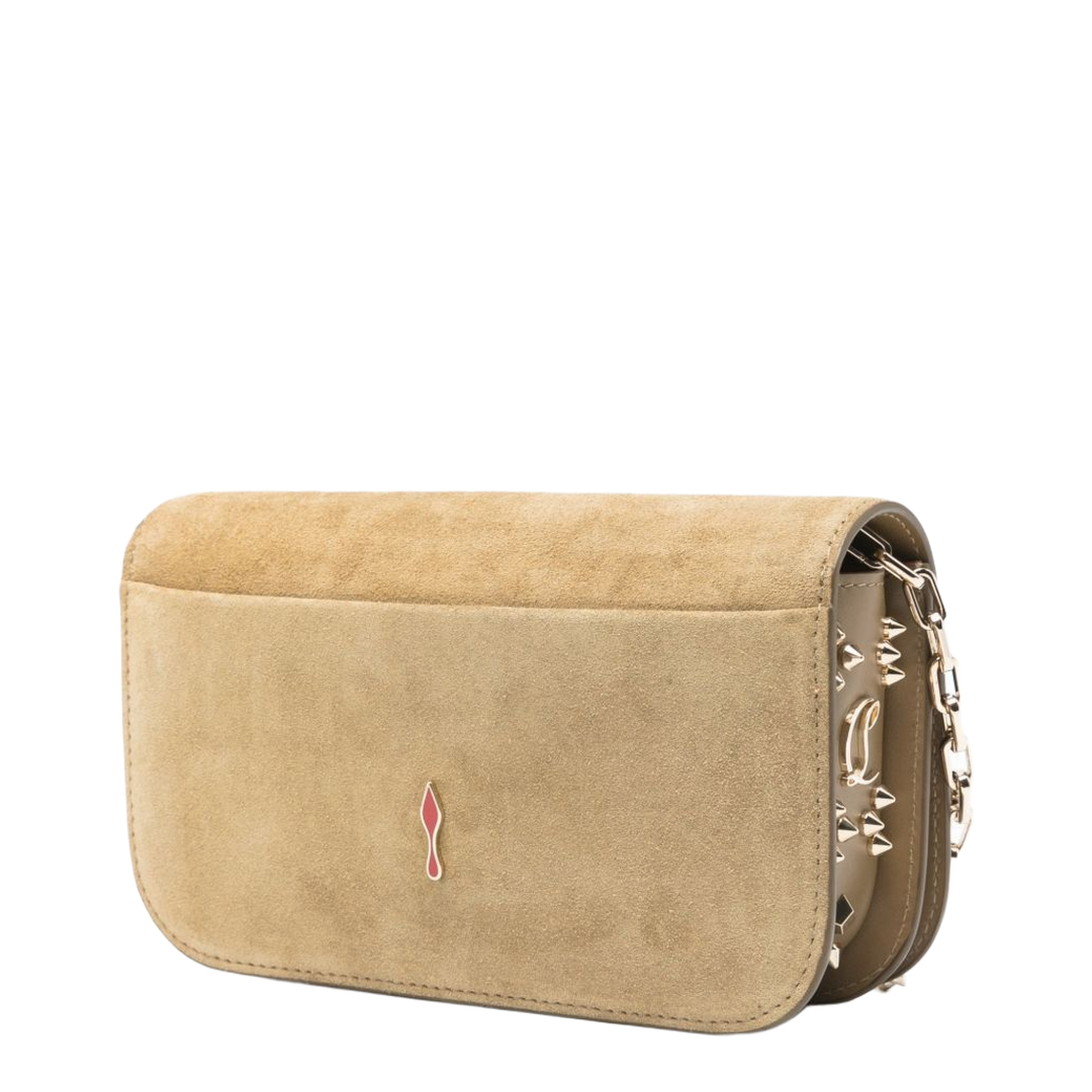 Paloma Medium Reversed Calf Leather Clutch - Bronzo/Gold
