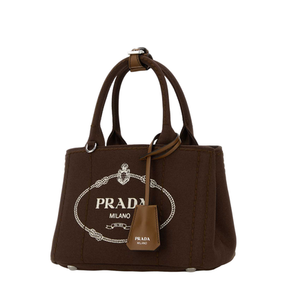 Brown Canvas Mini Jardinière Handbag