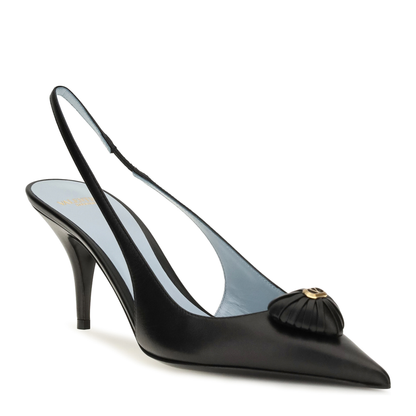 MAYFEYR - Valentino - Coeur Royal Slingback Leather Pumps - 9W2S0QD6DMD