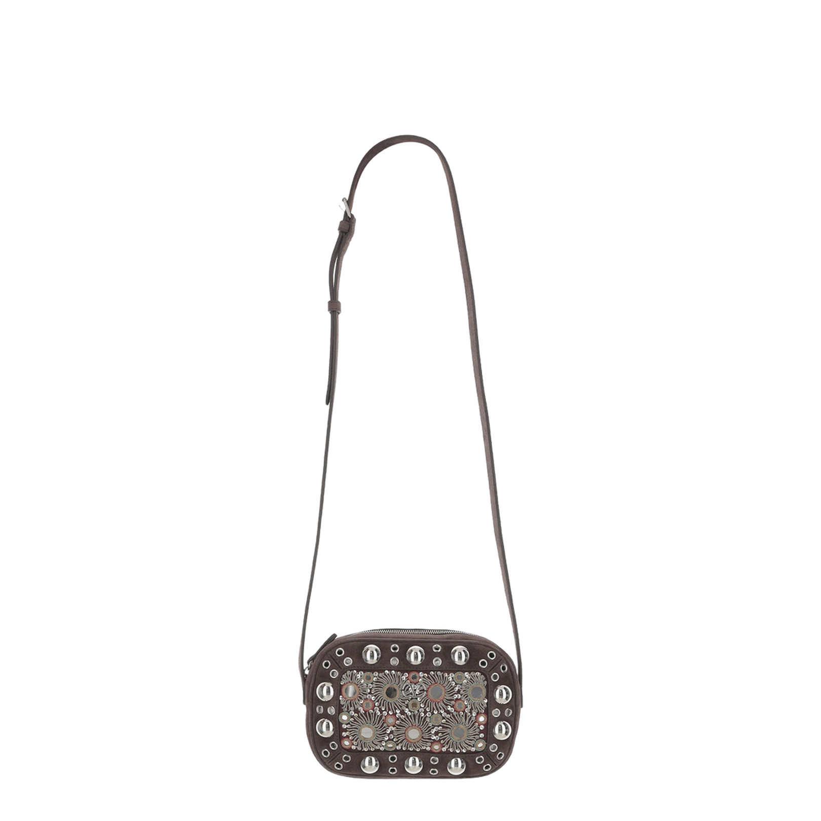 Shoulder Bag with Ball Studs and Rivets