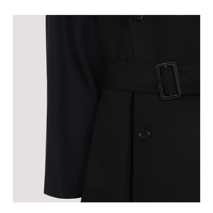 Long Coat in Grain de Poudre