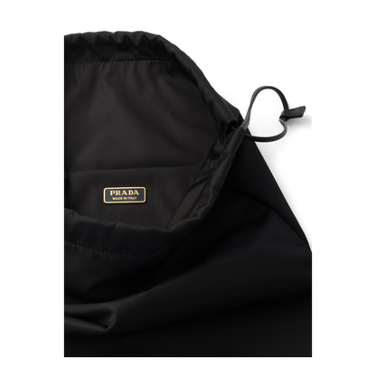 Black Pouch in Re-Nylon with Logo