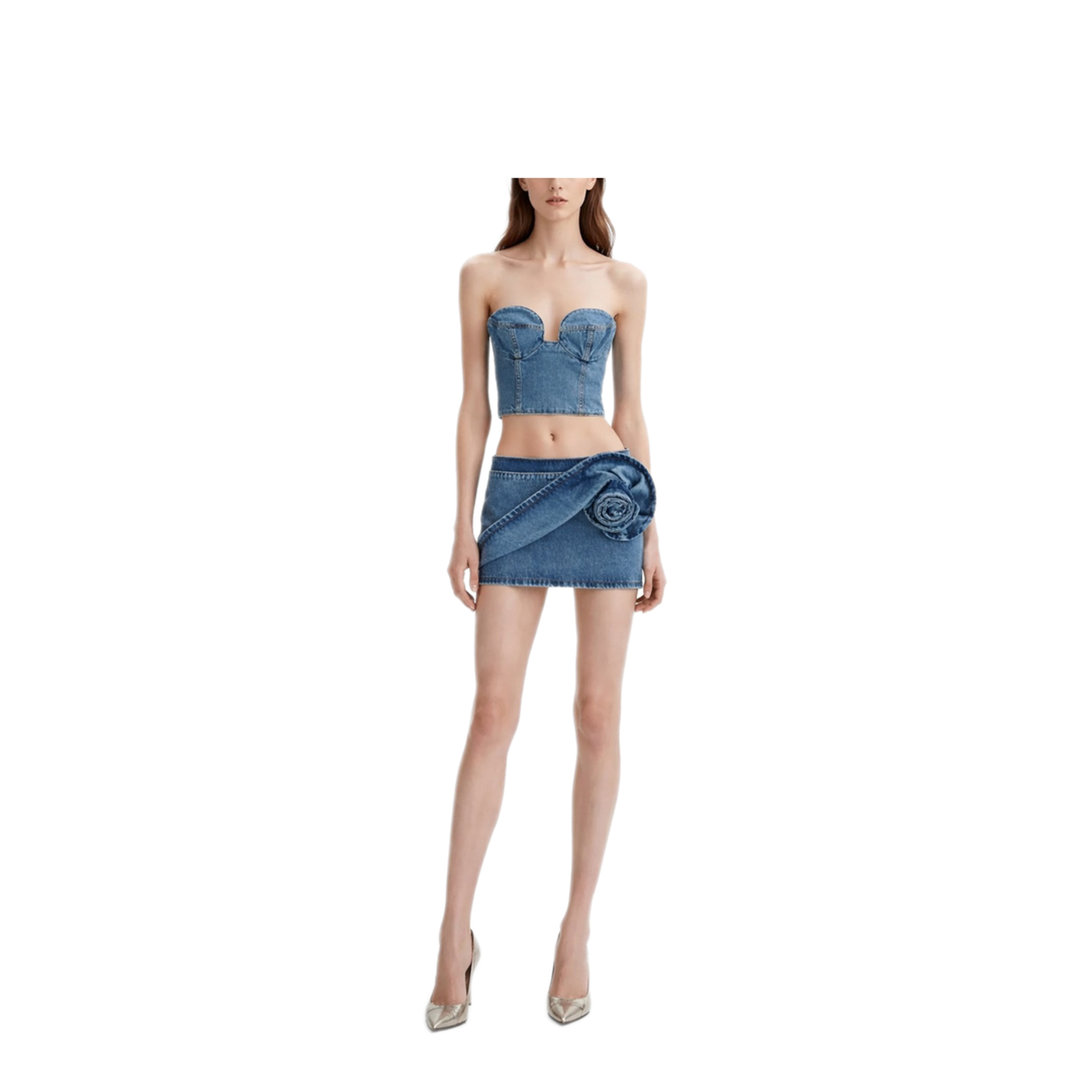 MAYFEYR - Magda Butrym - Denim Miniskirt - 148426DARKBLUE