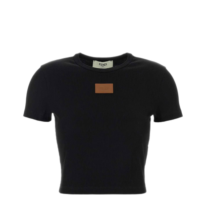 MAYFEYR - Fendi - Ribbed Logo-Patch T-Shirt - FS8110AW87