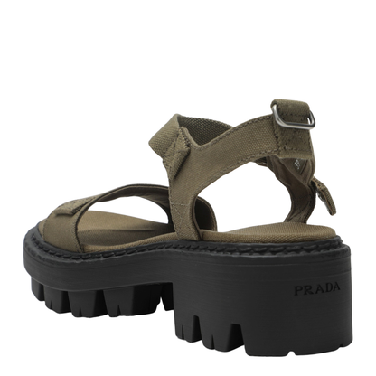 Military Green Canvas Sandals