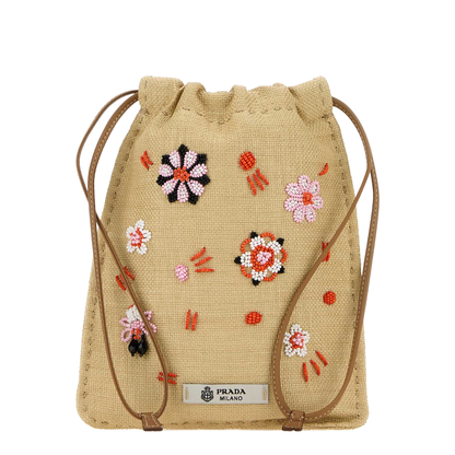 MAYFEYR - Prada - Beige Canvas Phone Holder - 1ZT92F2ZPBF0B67
