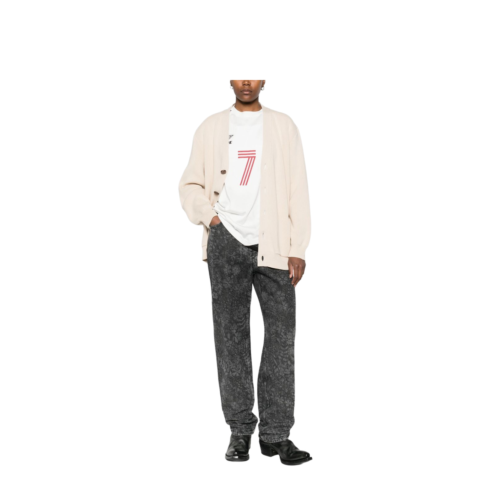 Cotton V-Necked Cardigan