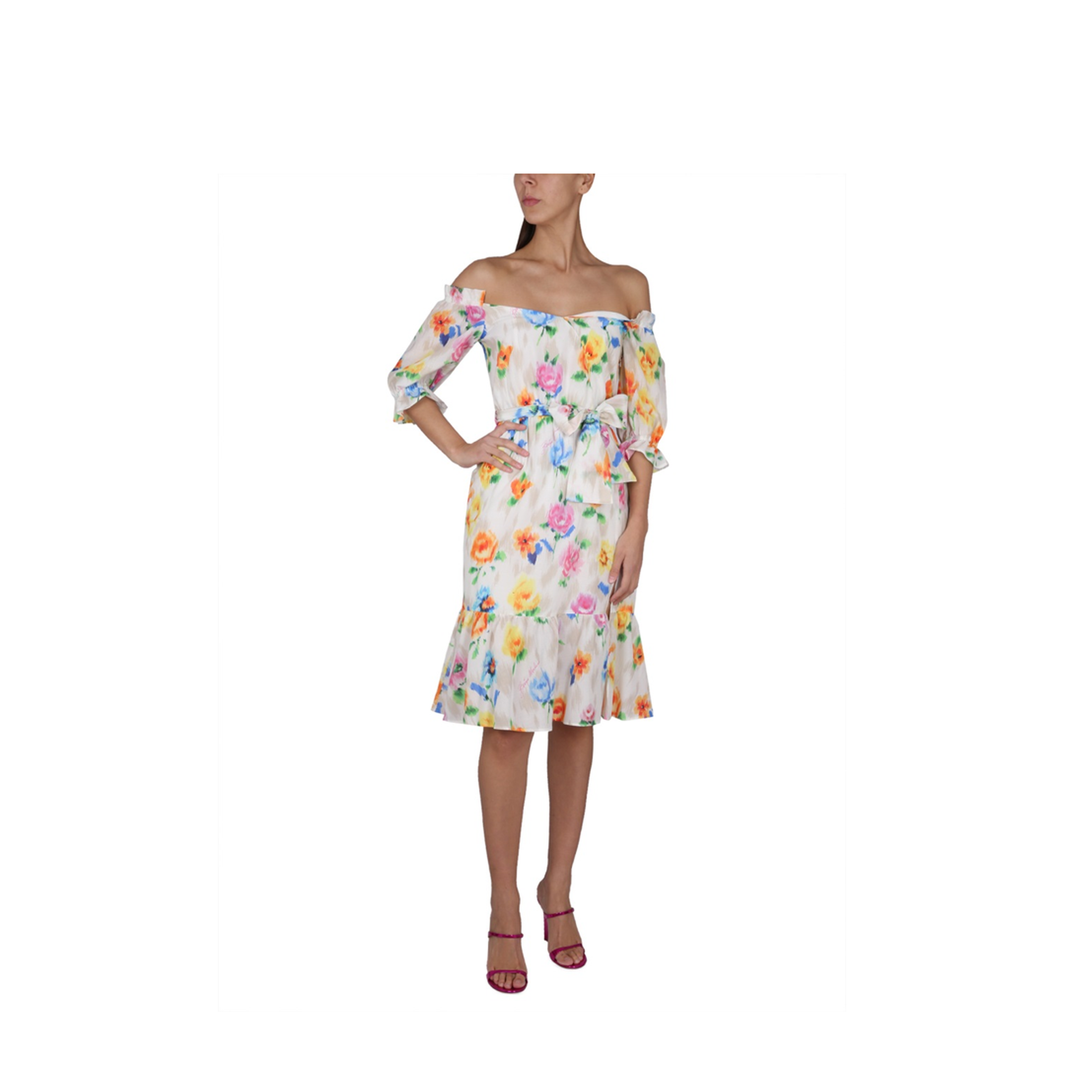 MAYFEYR - BOUTIQUE MOSCHINO - Dress With Floral Pattern - 042608361888