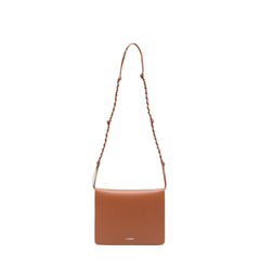 Tangle Medium Calf Leather Messenger Bag - Tan Brown
