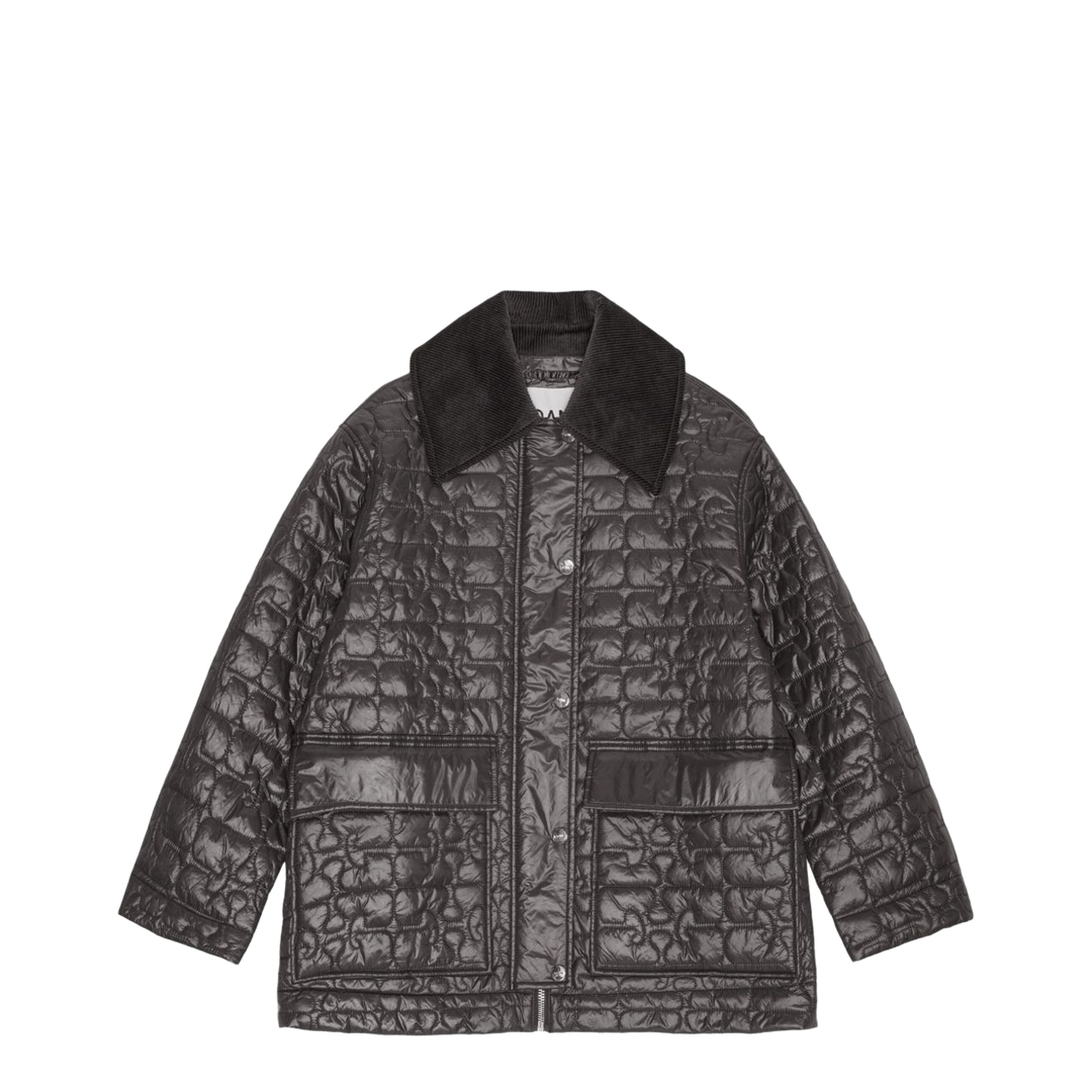 Dark Grey Quilted Jacket