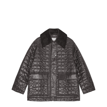 Dark Grey Quilted Jacket