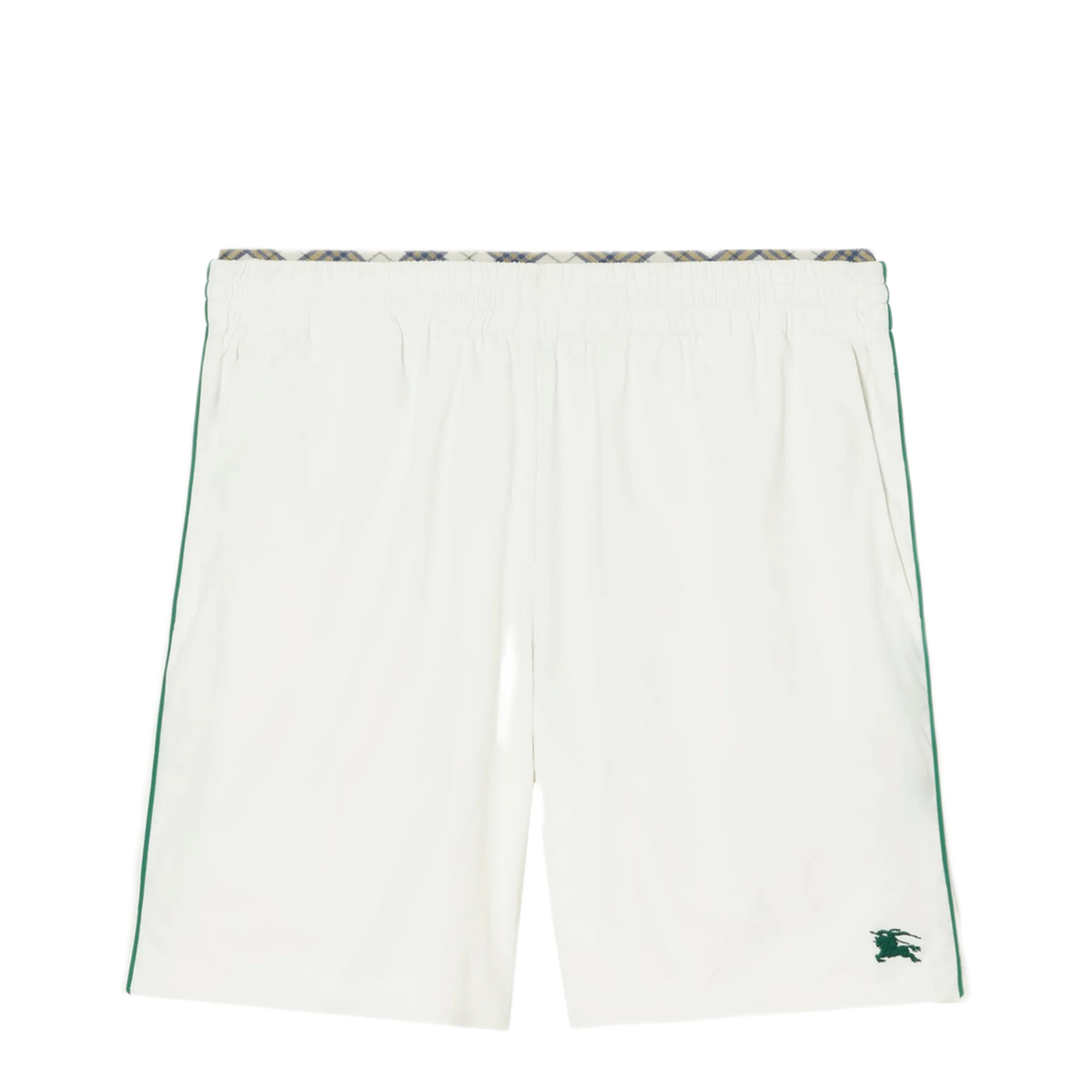 White Stretch Nylon Bermuda Shorts