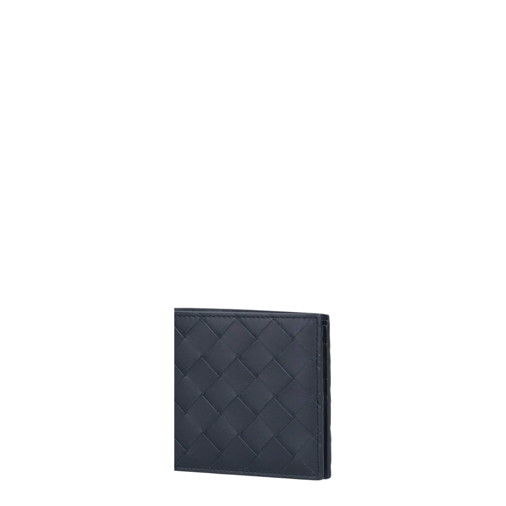 Bottega Veneta Portefeuille À Deux Volets Intrecciato - Bleu - Homme - Cuir De Veau