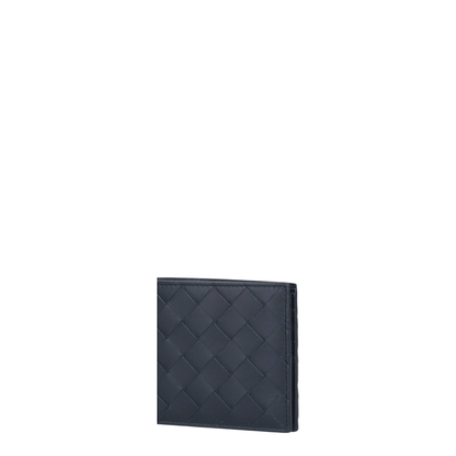 Bottega Veneta Portefeuille À Deux Volets Intrecciato - Bleu - Homme - Cuir De Veau