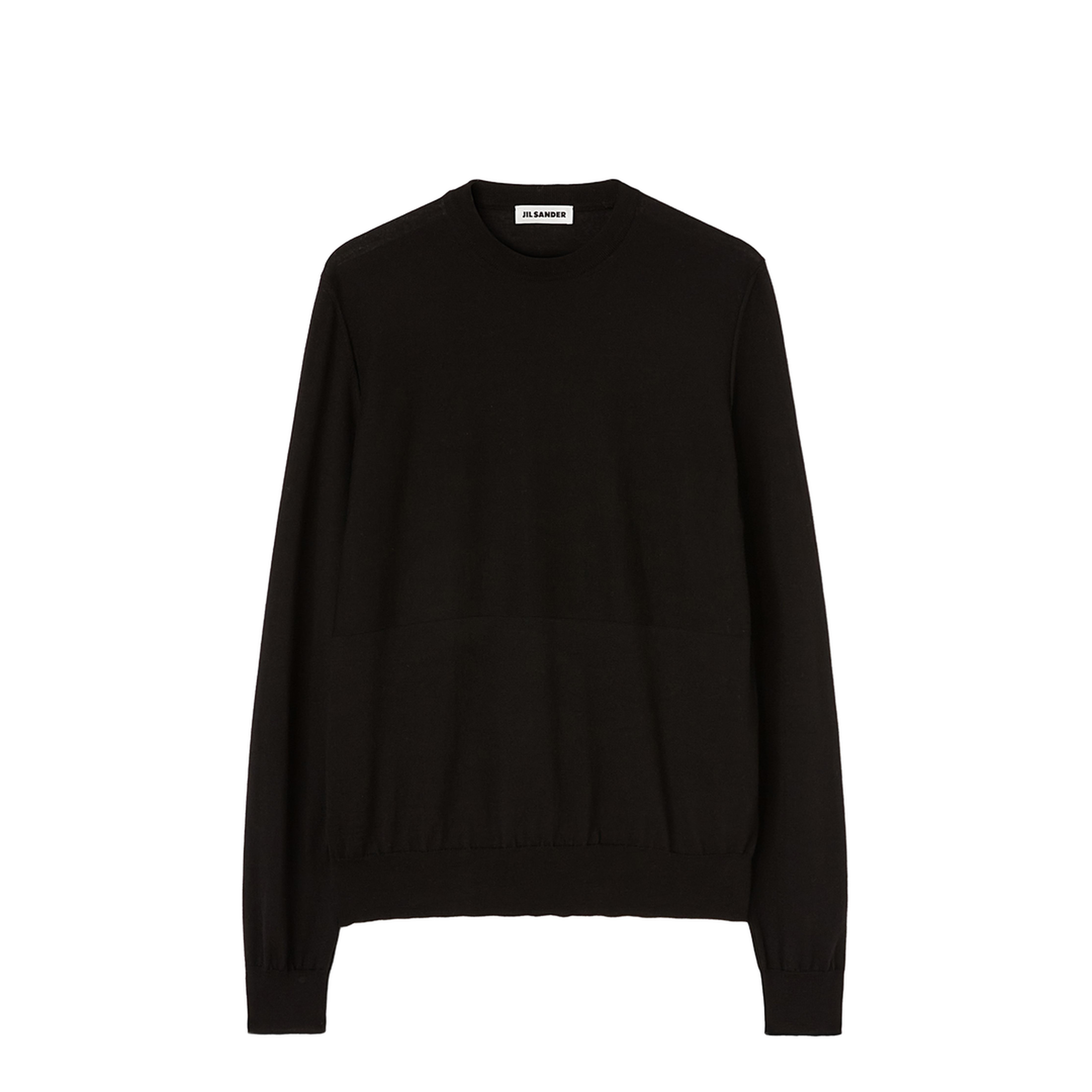 Black Crewneck Wool Knit
