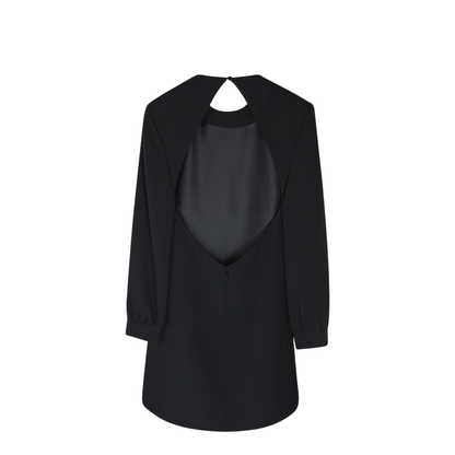 Backless Mini Dress Black