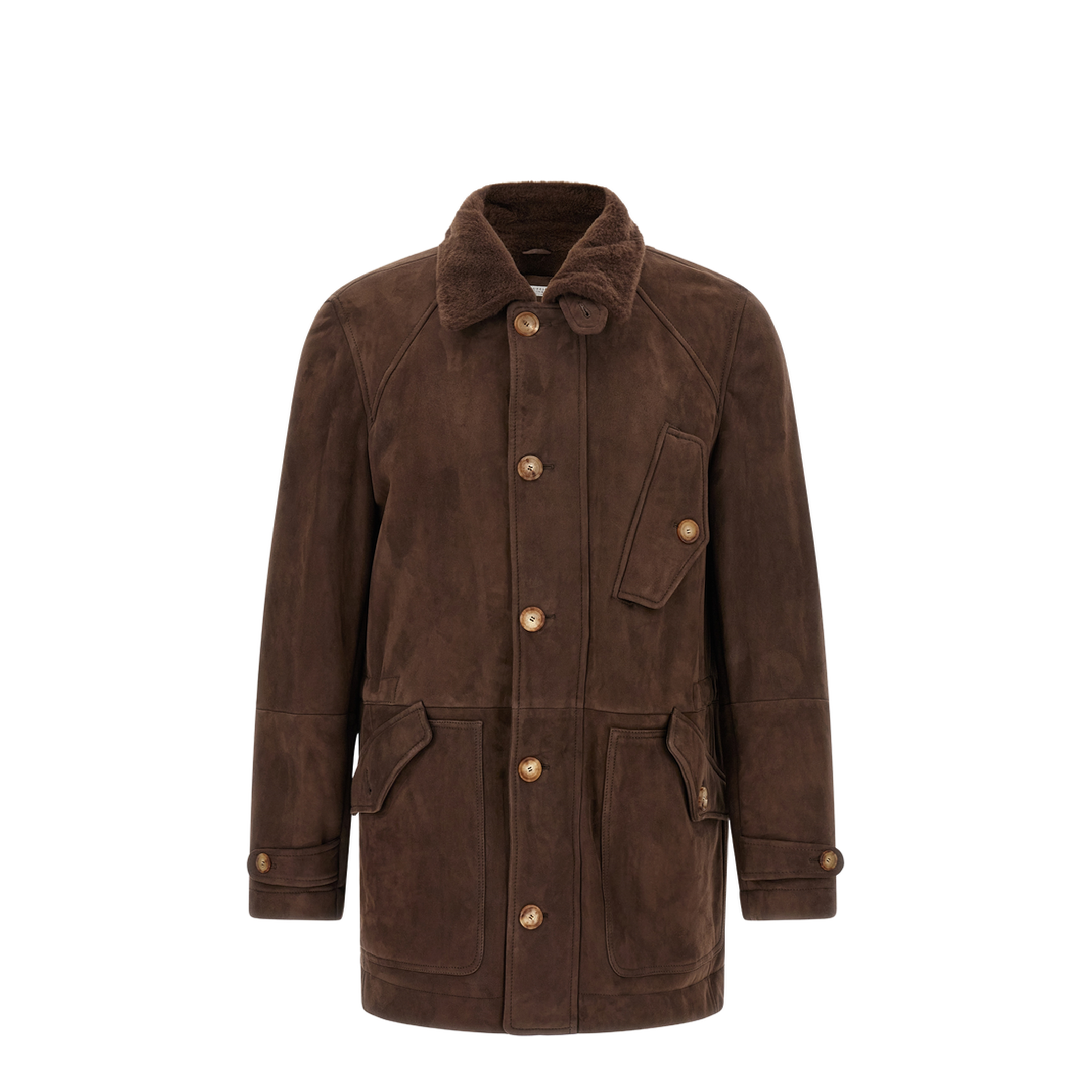 Men's Tone on tone Suede Shearling Coat
