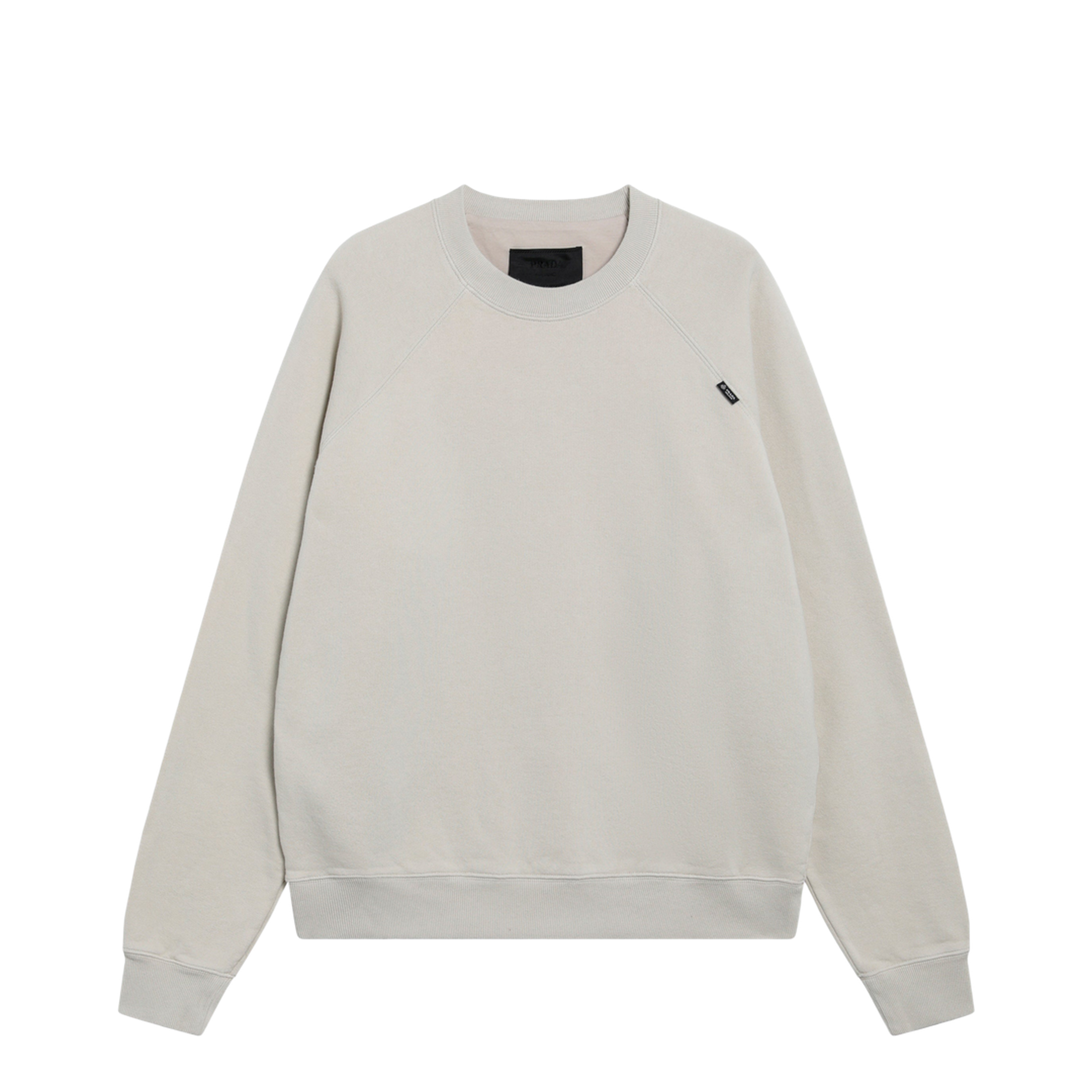 MAYFEYR - Prada - Talc-Colored Cotton Fleece Sweatshirt - UJL29DOOO1952F0K74