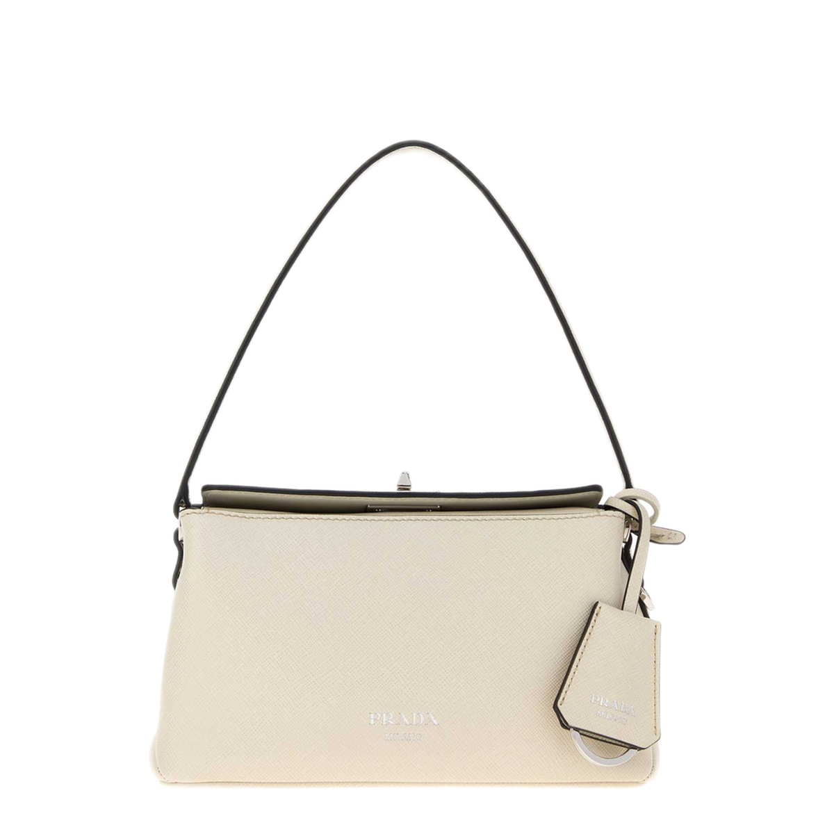 MAYFEYR - Prada - Ivory Leather Midi Handbag - 1BC3072ZVDF0VCN