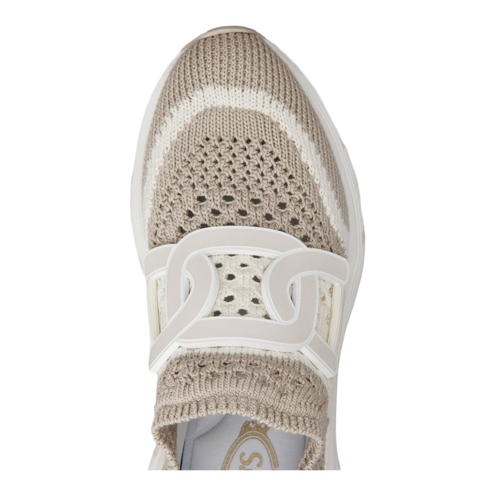 Beige Knitted Sneakers