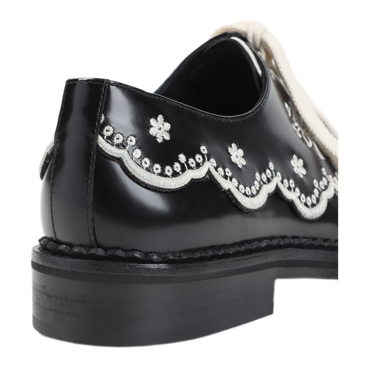 MAYFEYR - Simone Rocha - Floral Lace Brogues - BRG210740BLACK