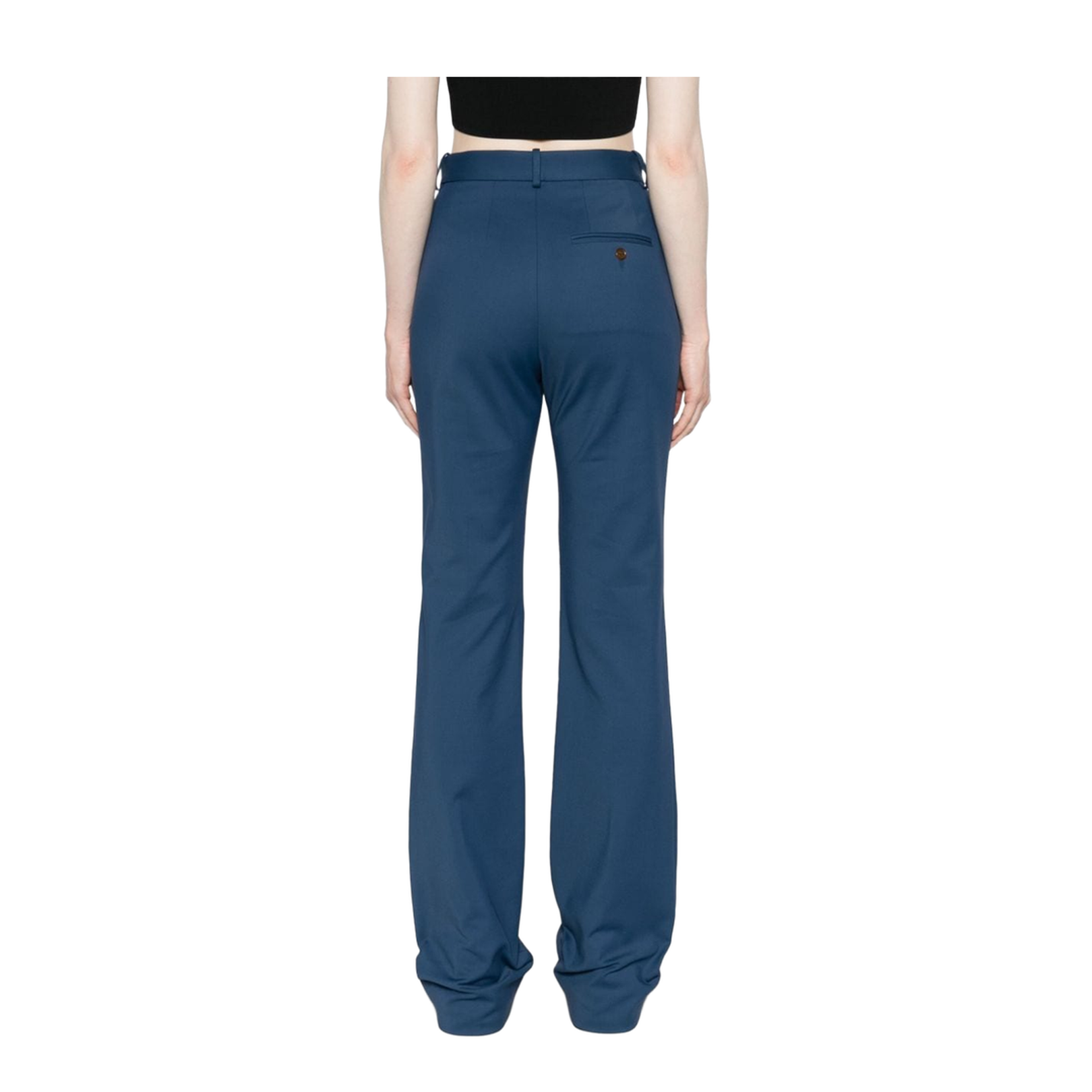 High-Waisted Flared Trousers
