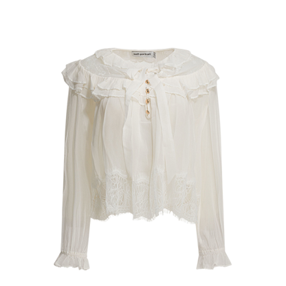 MAYFEYR - Self Portrait - Lace Blouse - RS26192TWWHITE