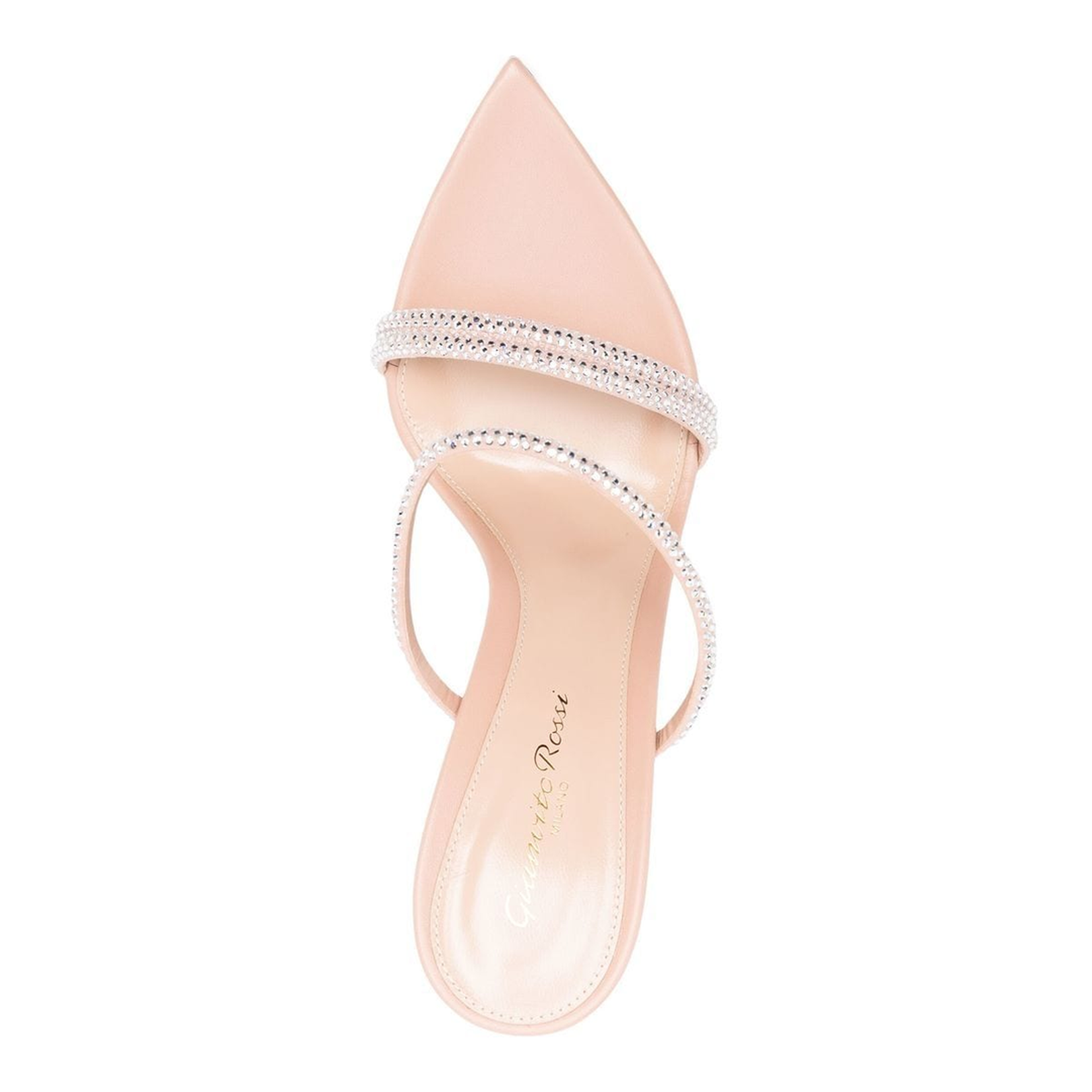Rhinestone-Embellished Mule Sandals