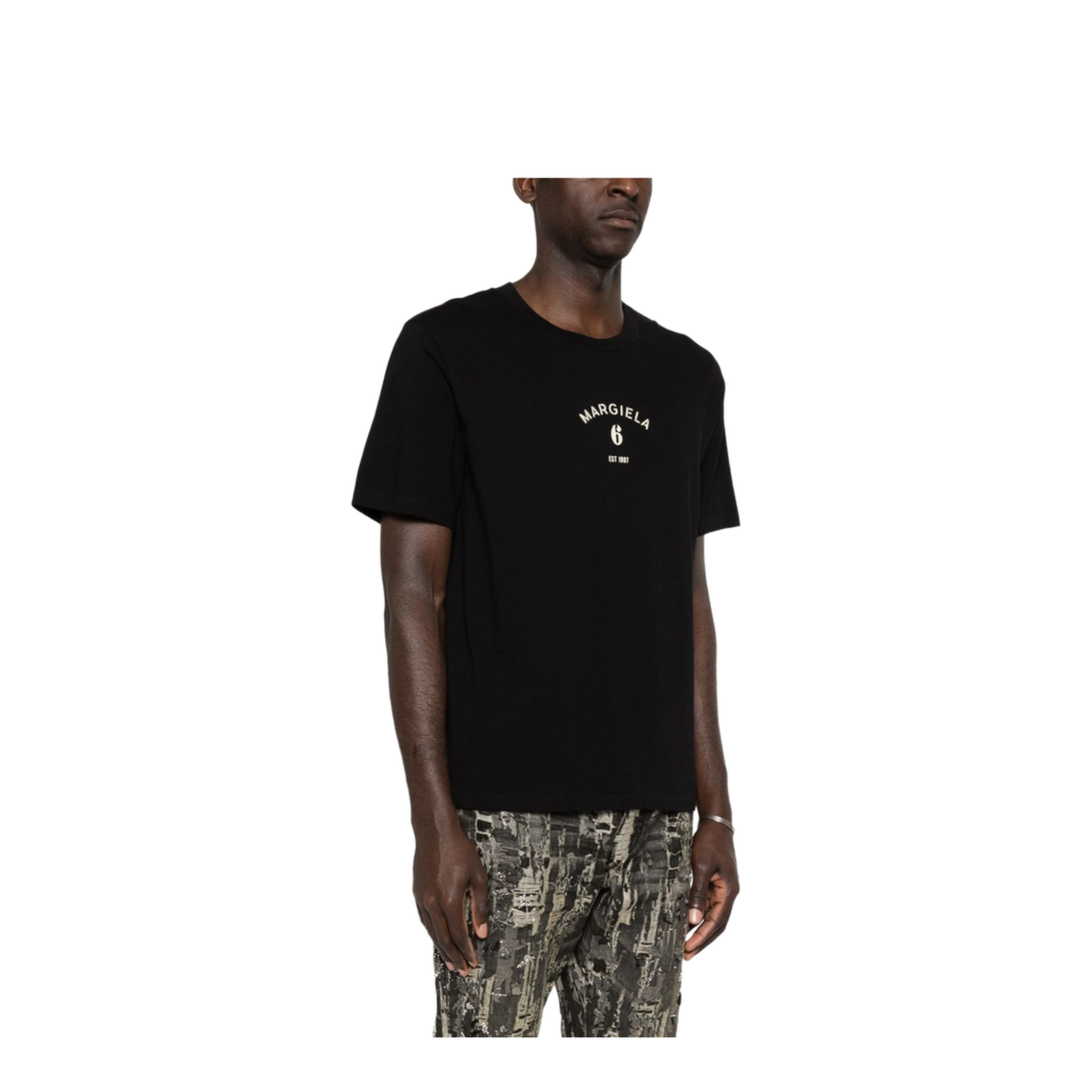 Black T-shirt with logo print