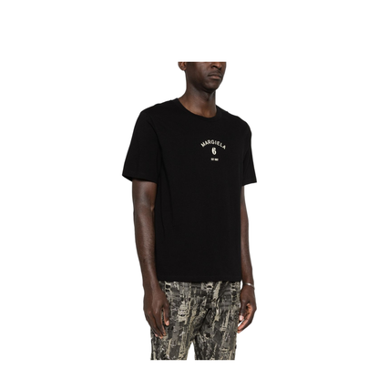 Black T-shirt with logo print
