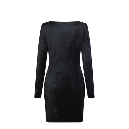 Sweetheart Neckline Dress In Velvet Jersey