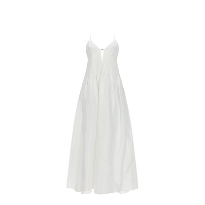 Appliqué Pleated Dress