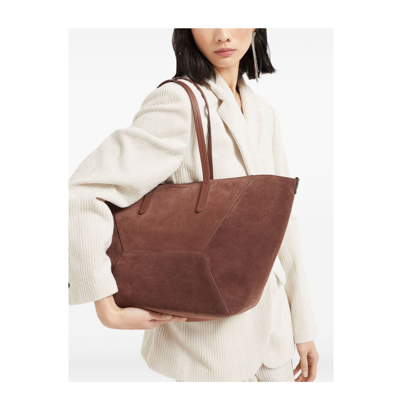 Suede Leather Shopping Bag