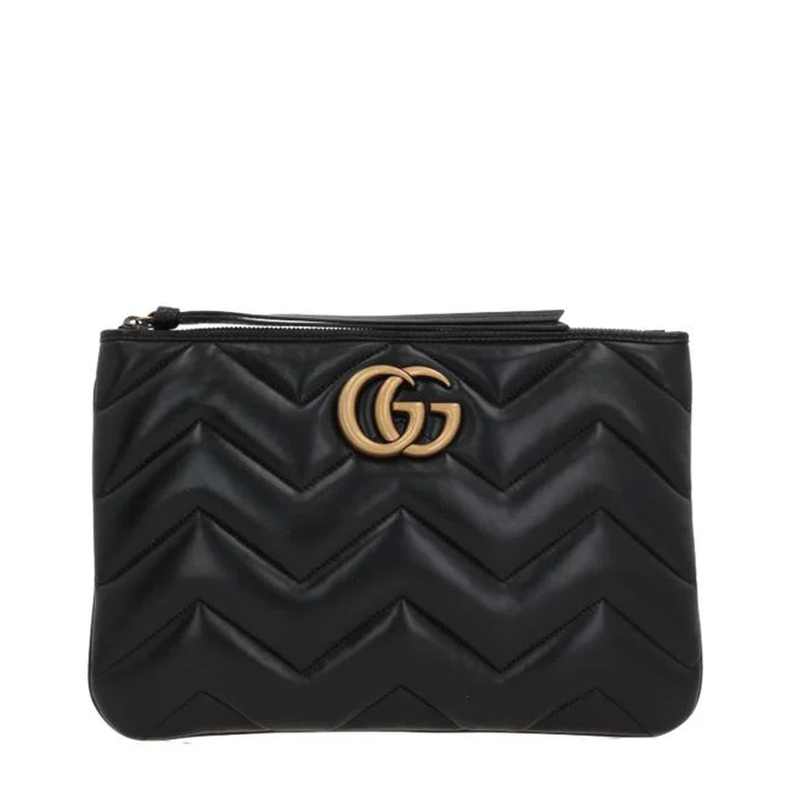 GG Marmont Leather Clutch - Black