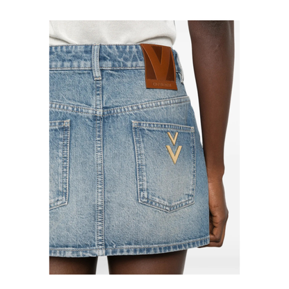 MAYFEYR - Valentino - Denim Skirt With Culottes - 9B3DD22DACF558