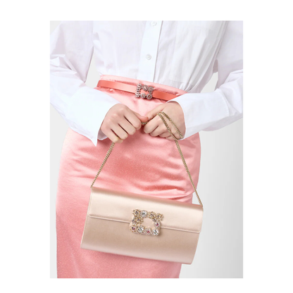 Efflorescence Clutch in Satin