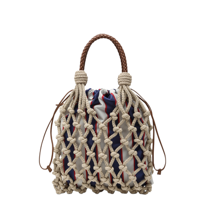 Woven Leather Handbag