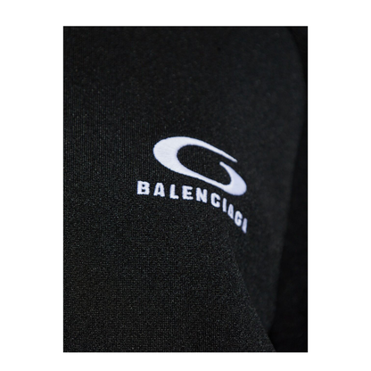 Black Cotton Zip-Up Tracksuit Jacket