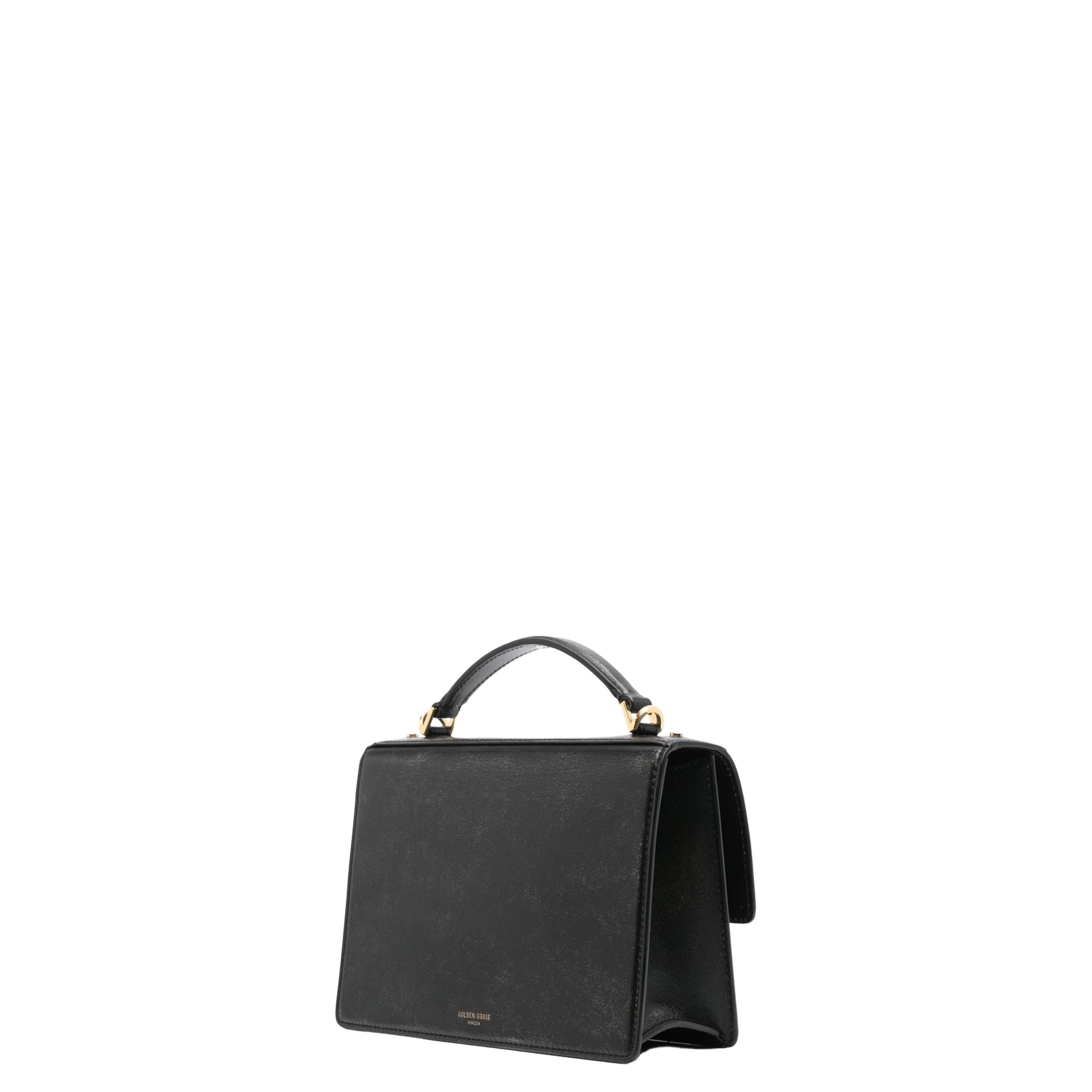 Black Leather Venezia Handbag