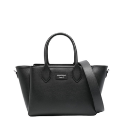 Medium Calf Leather Shopping Bag - Black