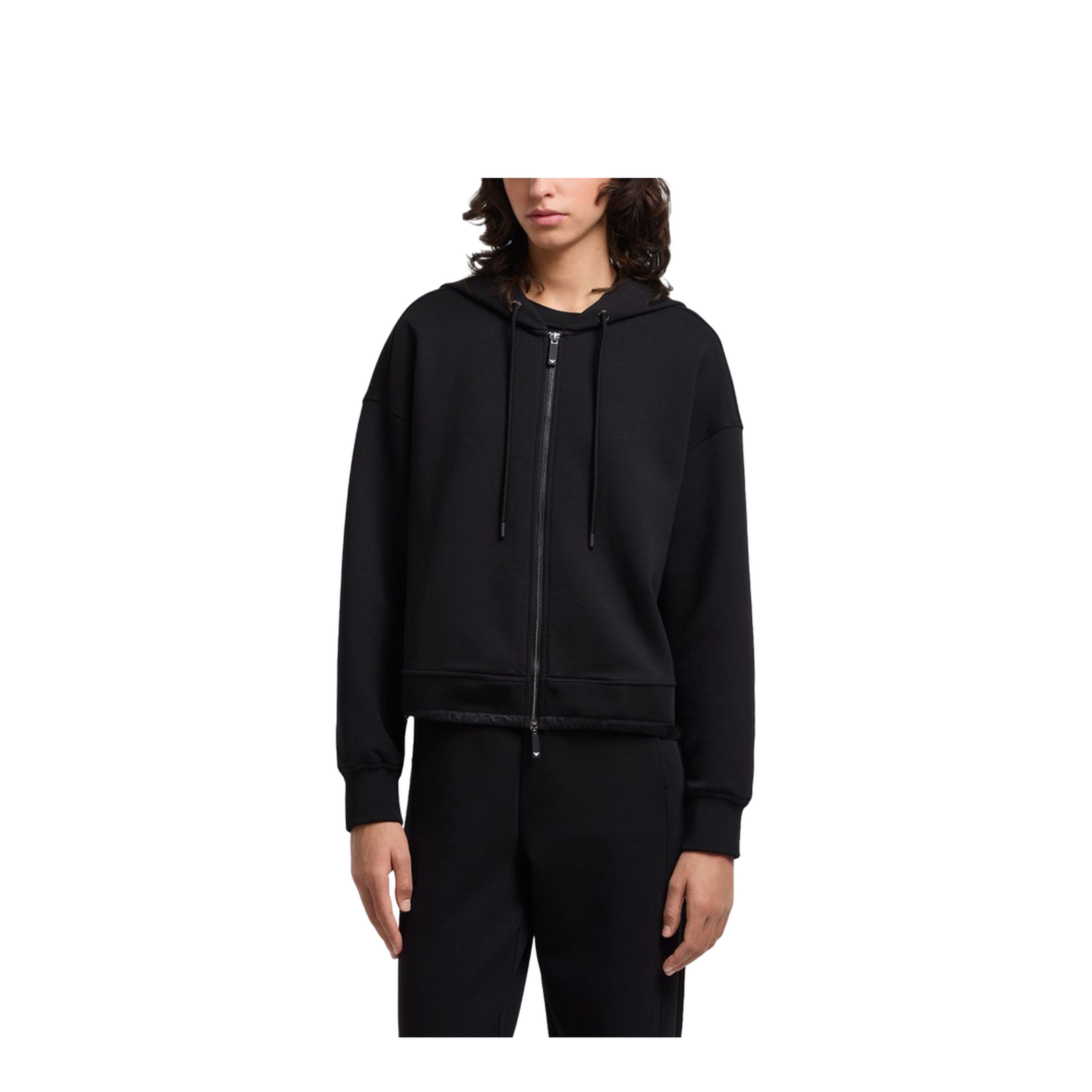 Cotton Blouson Jacket - Black