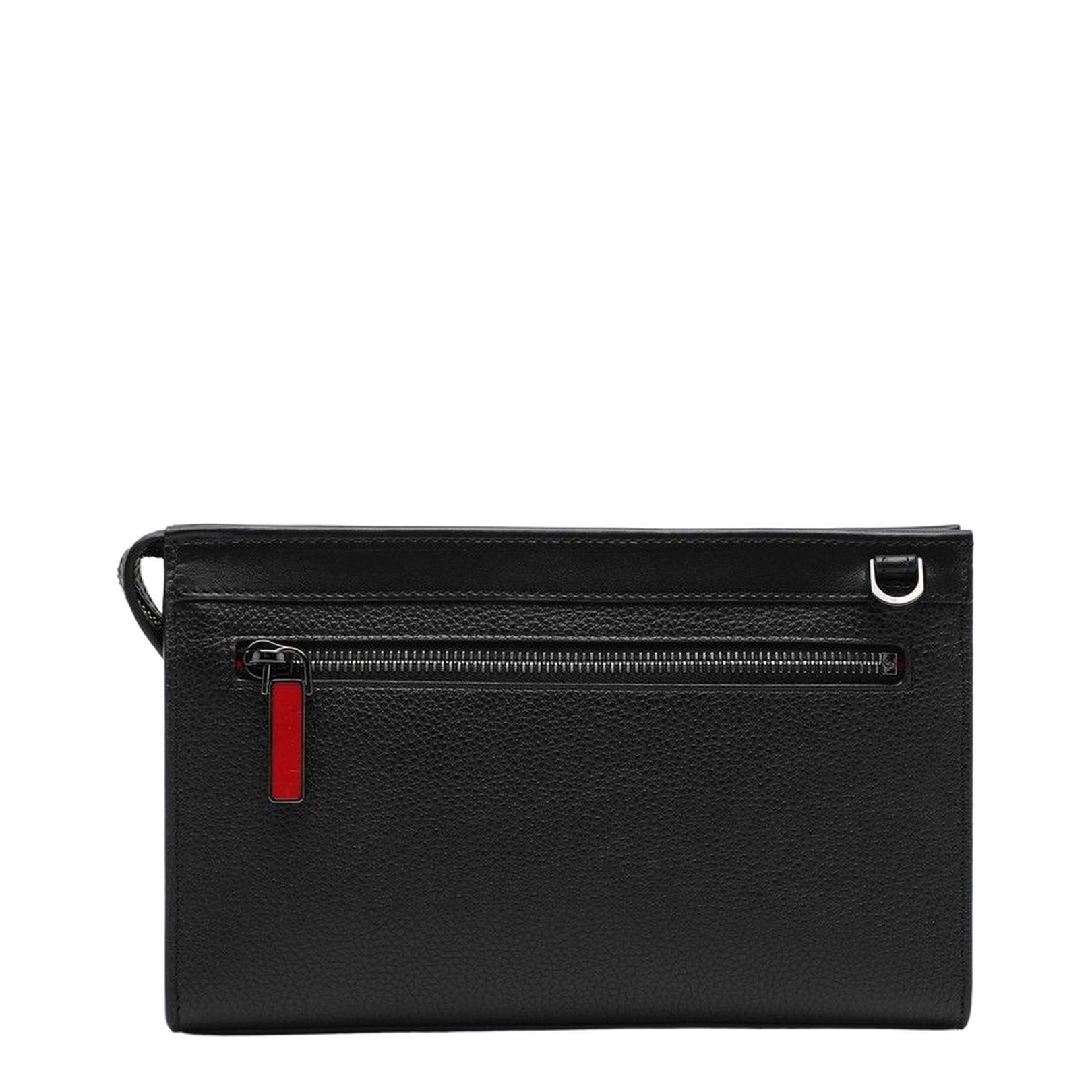 Black Leather Shoulder Bag with Studs