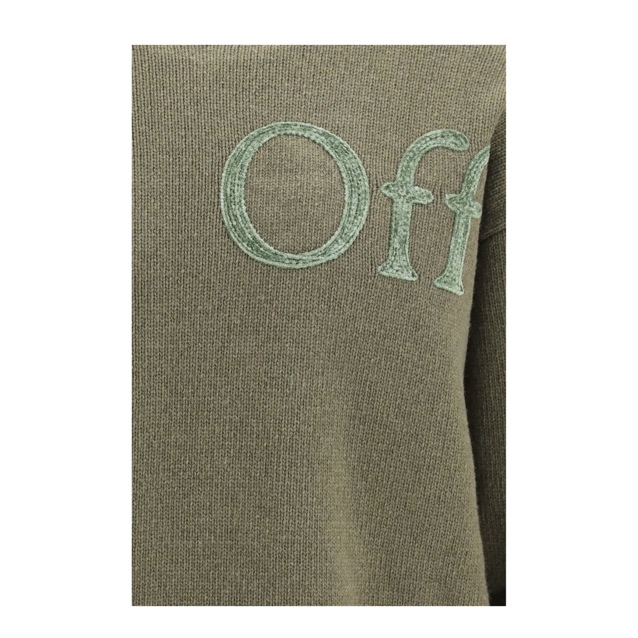 MAYFEYR - Off-White - Bookish Shared Logo Knit Crewneck - OMHE20QF26KNI00100