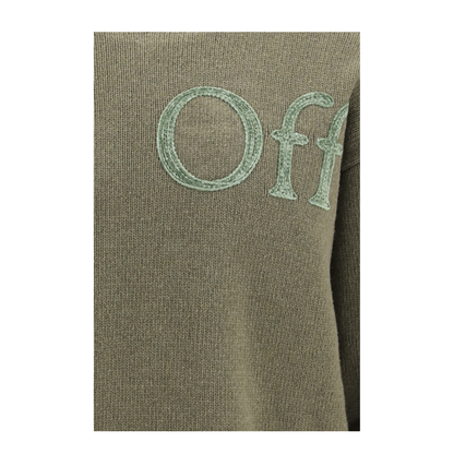 MAYFEYR - Off-White - Bookish Shared Logo Knit Crewneck - OMHE20QF26KNI00100