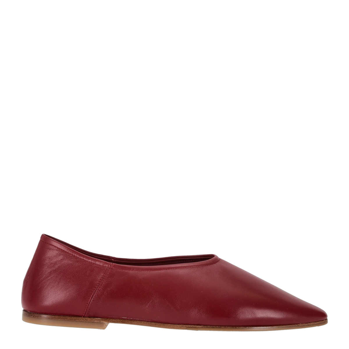 MAYFEYR - LA ROSE - Lipstick Red Leather Ballerina Shoes - DNGBORVRED